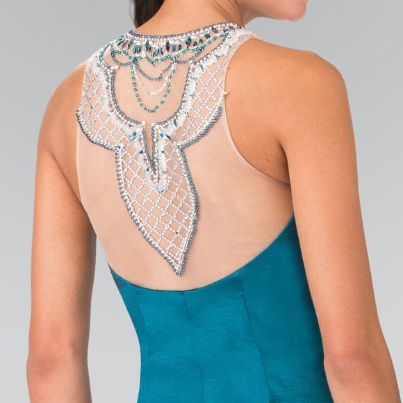 High Neck Sleeveless Mermaid Prom Dress GSGL2290 - Picture 3 of 5